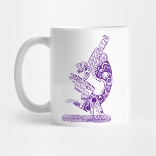 Scientific Microscope Line Drawing (Squid Ink Violet) Mug